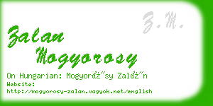 zalan mogyorosy business card